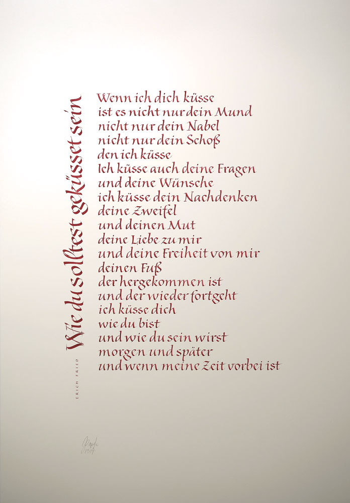 Liebe erich fried die gedicht sagt Buchkomplizen