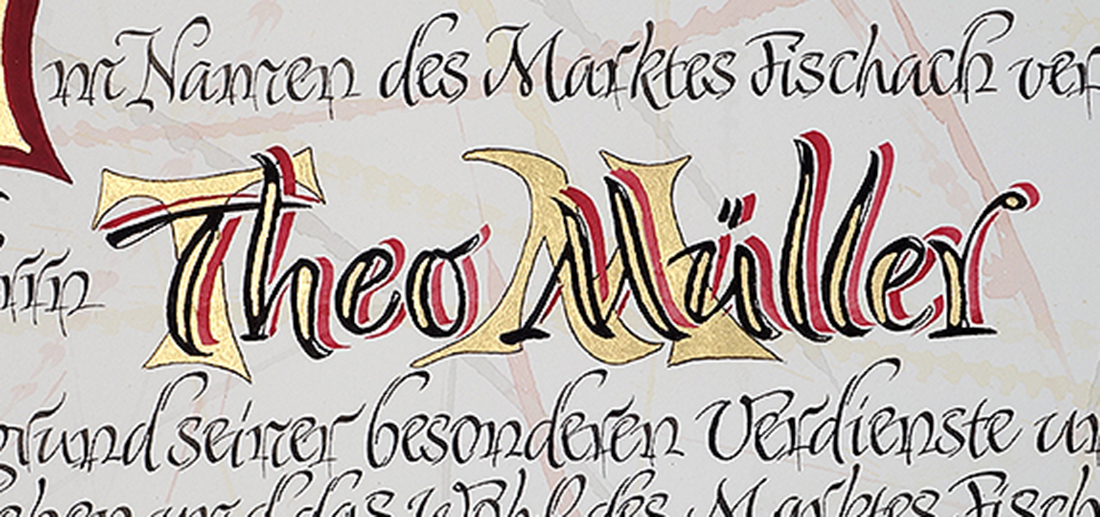 Kalligrafie Theo Mueller - Müller-Milch