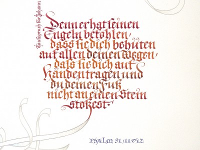 Kalligrafie Fraktur Takufspruch