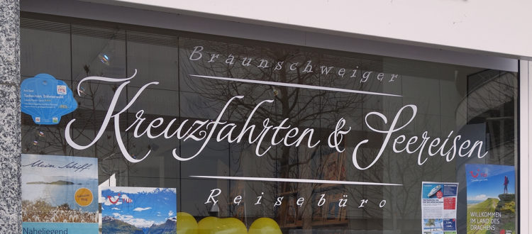 Schaufenster Beschriftung