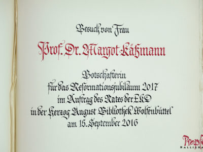 Eintragung in das Goldene Buch Wolfenbüttel