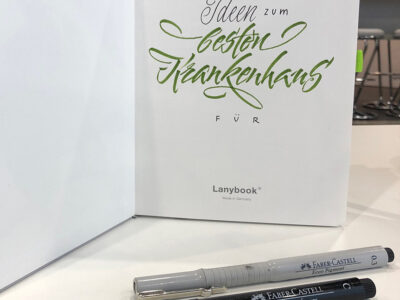 Notizbuch, kalligrafisch gestaltet für ZEQ